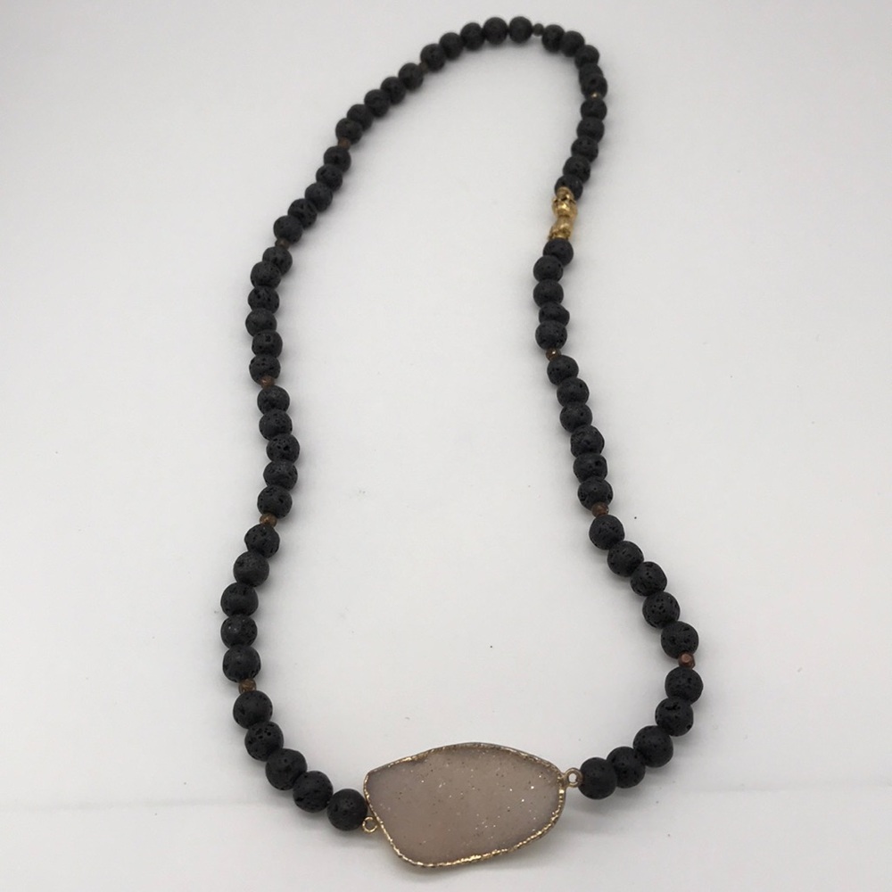 Vintage Handmade Druzy Necklace Boho